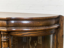 Load image into Gallery viewer, Antique Circa 1900 Bow Front Quarter Sawn Oak China Cabinet Hutch Display
