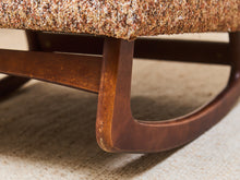 Load image into Gallery viewer, Vintage Rocking Chair in Nubby Fabric New Upholstery
