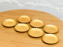 Load image into Gallery viewer, Mid Century Otagiri Golden Japanese Lacquer Ware Floral Shaped Plates - Set of 7
