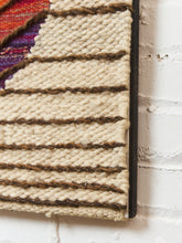 Load image into Gallery viewer, Mid-century Vintage Geometric Fiber Art 1970s
