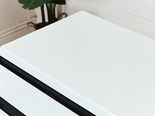 Load image into Gallery viewer, White Lacquer Dresser with Black Trim

