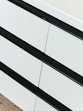Load image into Gallery viewer, White Lacquer Dresser with Black Trim
