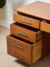 Load image into Gallery viewer, Mid-Century Modern Four-Drawer Walnut Writing Desk by Sligh Lowry
