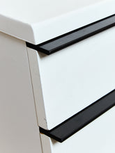 Load image into Gallery viewer, White Lacquer Dresser with Black Trim
