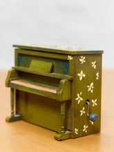Load image into Gallery viewer, Green Piano Hand Crank Music Box
