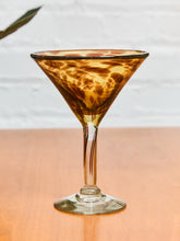 Load image into Gallery viewer, Set of 6 Handblown Tortoise Double Martini Glasses
