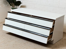 Load image into Gallery viewer, White Lacquer Dresser with Black Trim
