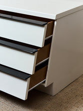 Load image into Gallery viewer, White Lacquer Dresser with Black Trim

