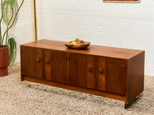 Load image into Gallery viewer, Vintage Brown Saltman Credenza with Plinth Base
