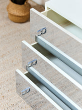 Load image into Gallery viewer, Vintage 1970’s Drawer Atomic Glass Dresser
