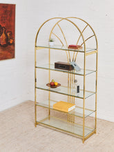 Load image into Gallery viewer, Vintage Brass Arched Etagere designed by Milo Baughman for Design Institute of America (DIA)
