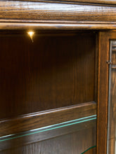 Load image into Gallery viewer, Antique Circa 1900 Bow Front Quarter Sawn Oak China Cabinet Hutch Display
