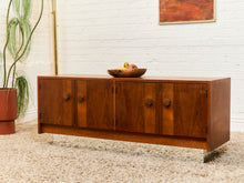 Load image into Gallery viewer, Vintage Brown Saltman Credenza with Plinth Base
