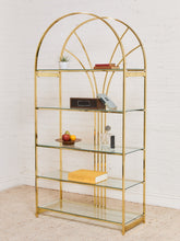 Load image into Gallery viewer, Vintage Brass Arched Etagere designed by Milo Baughman for Design Institute of America (DIA)
