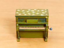 Load image into Gallery viewer, Green Piano Hand Crank Music Box
