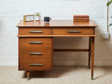 Load image into Gallery viewer, Mid-Century Modern Four-Drawer Walnut Writing Desk by Sligh Lowry
