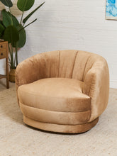 Load image into Gallery viewer, Rowan Swivel Chair in Maya Caramel Fabric
