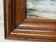Load image into Gallery viewer, Framed Coastal Seascape Painting with Carved Wood Frame
