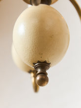 Load image into Gallery viewer, Queen Anne Vintage Brass and Faux Ostrich Egg Chandelier
