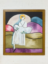 Load image into Gallery viewer, Seated Woman and Pillows from The Essence of the mode of the day Study Painting Art Deco style
