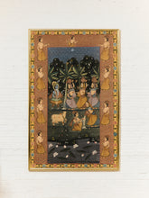 Load image into Gallery viewer, Indian Pichwai Painting of Krishna and Gopis on Fabric
