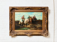Load image into Gallery viewer, The Three Horsemen vintage, painting and gorgeous Italian frame a
