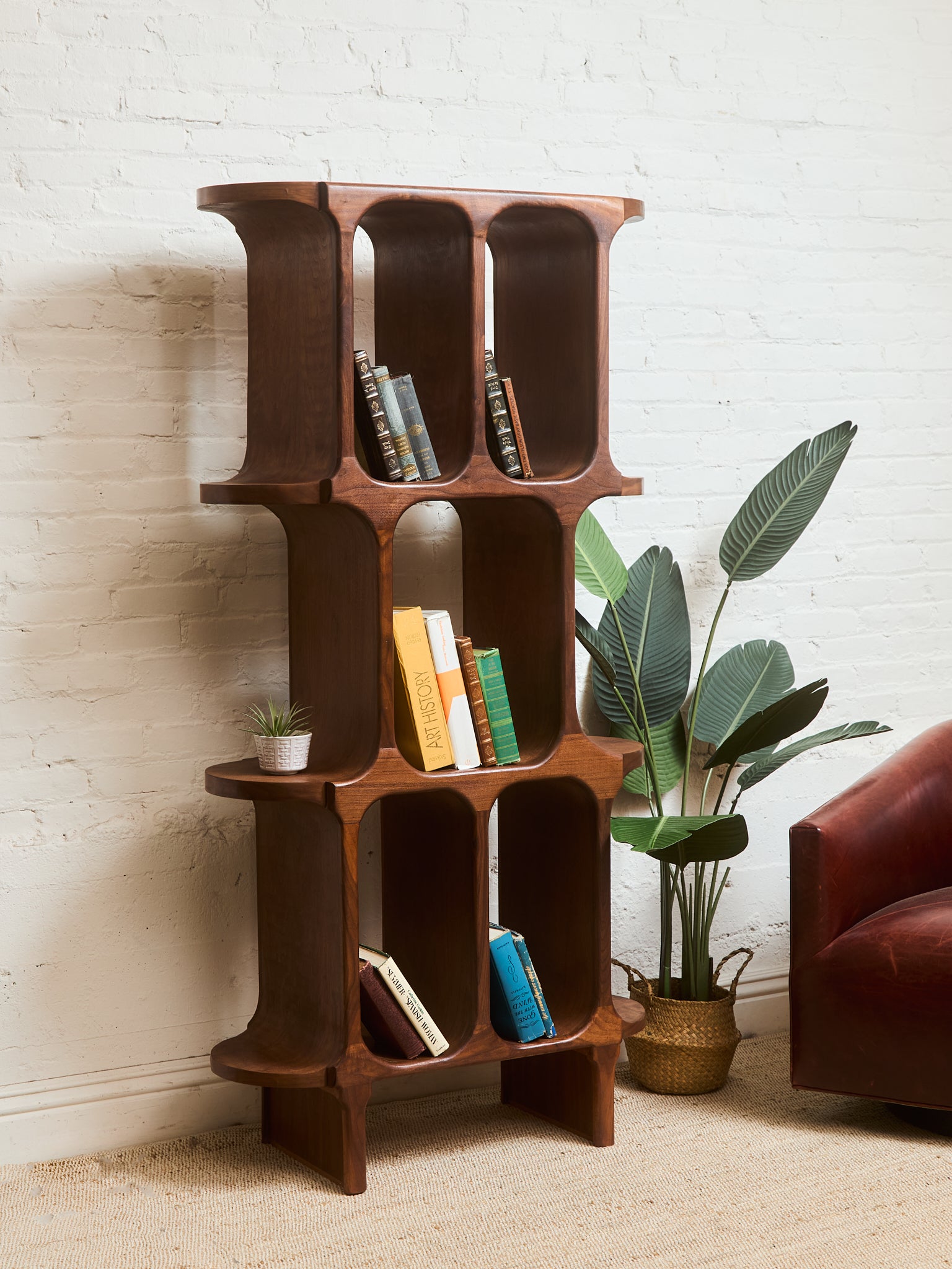 Atomic Shelf in Solid Walnut – Sunbeam Vintage