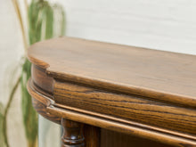 Load image into Gallery viewer, Antique Circa 1900 Bow Front Quarter Sawn Oak China Cabinet Hutch Display
