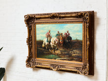Load image into Gallery viewer, The Three Horsemen vintage, painting and gorgeous Italian frame a

