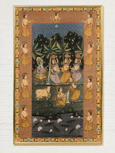 Load image into Gallery viewer, Indian Pichwai Painting of Krishna and Gopis on Fabric
