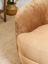 Load image into Gallery viewer, Rowan Swivel Chair in Maya Caramel Fabric
