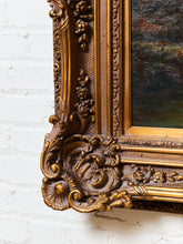 Load image into Gallery viewer, The Three Horsemen vintage, painting and gorgeous Italian frame a
