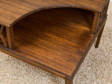 Load image into Gallery viewer, Brown Saltman Two Tier Corner Table
