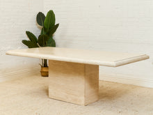 Load image into Gallery viewer, Travertine Post Modern Dining Table
