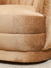 Load image into Gallery viewer, Rowan Swivel Chair in Maya Caramel Fabric
