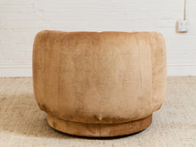 Load image into Gallery viewer, Rowan Swivel Chair in Maya Caramel Fabric
