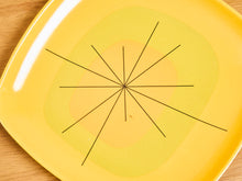 Load image into Gallery viewer, Pair of Atomic Yellow Melamine Plates
