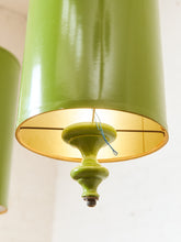 Load image into Gallery viewer, Green Olive Vintage Glossy Pendant Siamese Twin Hanging Lamps
