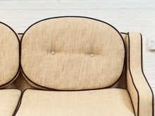 Load image into Gallery viewer, Two Tone Retro Style Loveseat Settee
