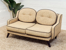 Load image into Gallery viewer, Two Tone Retro Style Loveseat Settee

