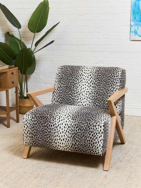 Zephyr Lounge Chair in Cheetah Upholstery – Sunbeam Vintage
