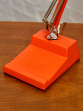 Load image into Gallery viewer, Midcentury Orange Industrial Desk Lamp
