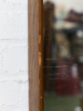 Load image into Gallery viewer, Vintage Striped 2 Tone Wood 1970s Mirror
