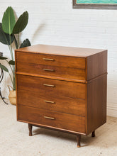 Load image into Gallery viewer, Walnut Mid Century Highboy
