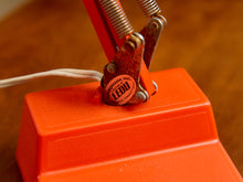 Load image into Gallery viewer, Midcentury Orange Industrial Desk Lamp
