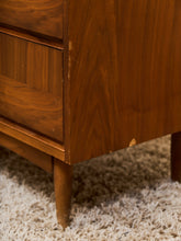 Load image into Gallery viewer, Walnut Mid Century 2 Tone Walnut 4 Drawer Dresser
