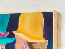 Load image into Gallery viewer, 1970's Acrylic on Canvas Boy in The Crowd French Painting by Deanne Mineau
