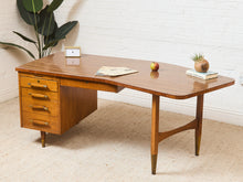 Load image into Gallery viewer, Left Facing Boomerang Wood Vintage Desk
