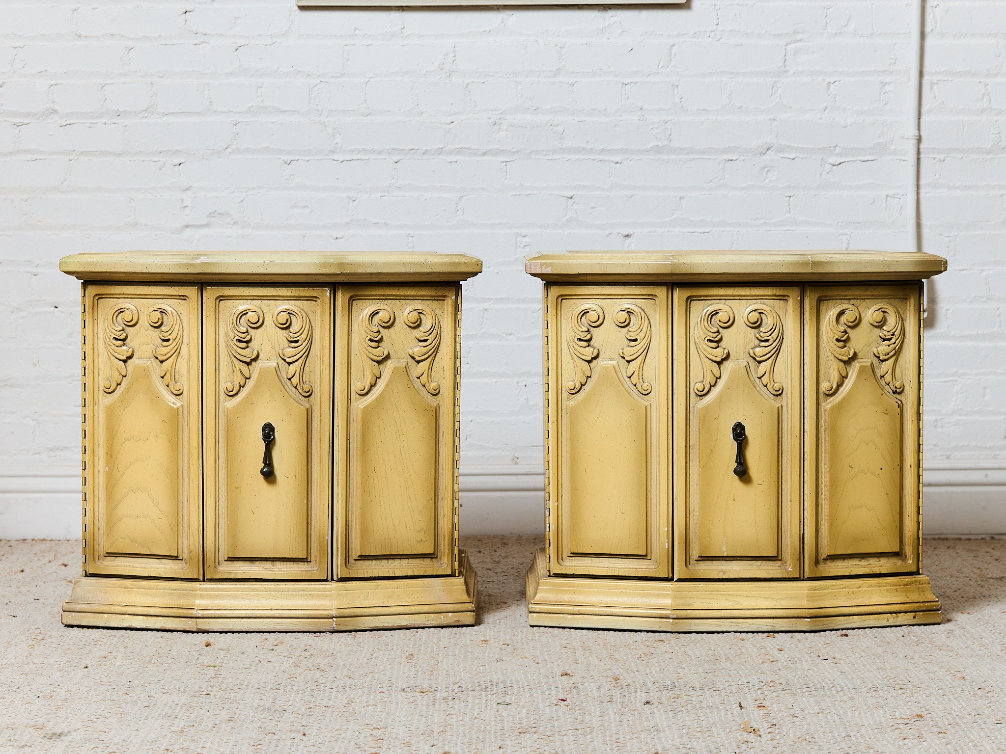 Hollywood Regency Vintage Ornate Spanish Revival, Nightstands or
