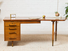 Load image into Gallery viewer, Left Facing Boomerang Wood Vintage Desk
